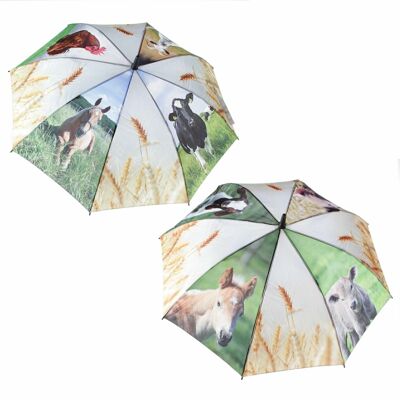 Metal umbrella COUNTRY, 2 assorted, Ø 105 x 88 cm, multicolored, 776144