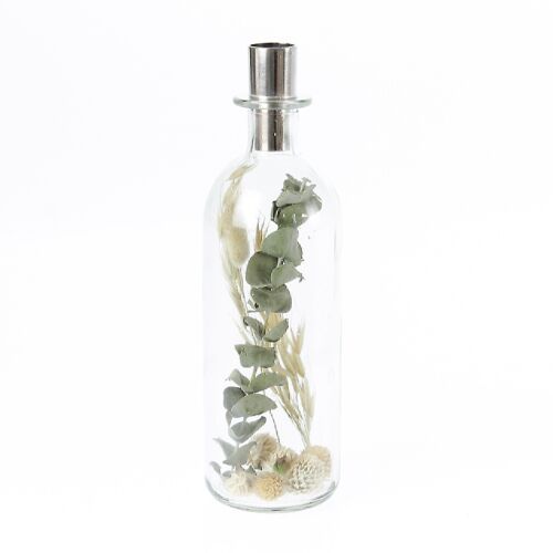 Glas-Kerzenhalter Flasche hoch, Ø 7 x 23 cm, klar, 775253