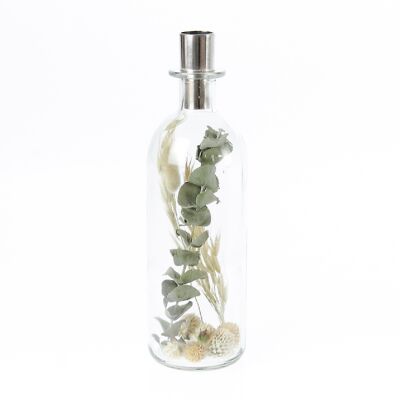 Glass candle holder bottle high, Ø 7 x 23 cm, clear, 775253