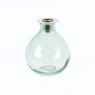 Bougeoir en verre bulbeux, Ø 10 x 12 cm, vert, 775000