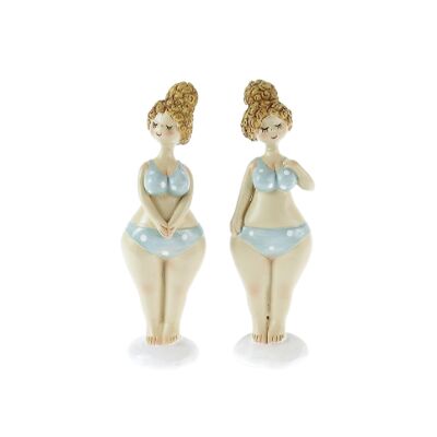 Poly beach lady 2-assortis, 3 x 2,5 x 11,5 cm, bleu, 774911