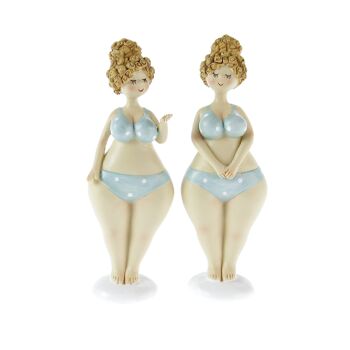 Poly beach lady 2-assortis, 5 x 3 x 15 cm, bleu, 774904 1