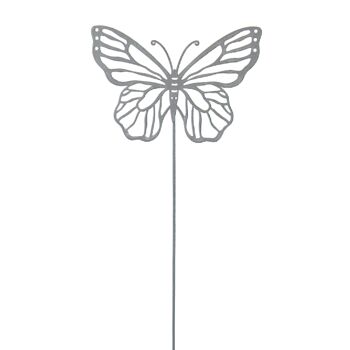 Bouchon métallique papillon, 11 x 0,1 x 48 cm, gris, 774324 2