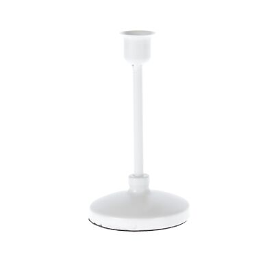 Metal candlestick, Ø 8.7 x 16 cm, white, 773594