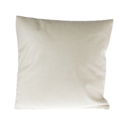 Faux leather cushion, 45 x 10 x 45 cm, beige, 773419