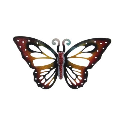 Metal wall hanger butterfly, 51.5 x 2 x 31 cm, colorful, 773358