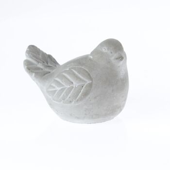 Oiseau en ciment à poser, 15 x 11 x 11 cm, gris, 772450 1