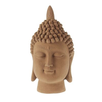 Magnesia Buddha head, 19.5 x 18.7x33.5cm, rust-colored, 772146