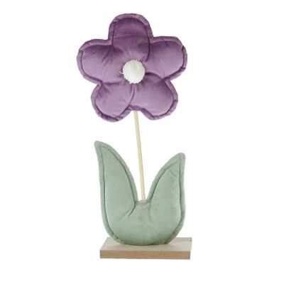 Felt flower to stand on, 16 x 8 x 35 cm, purple, 771316