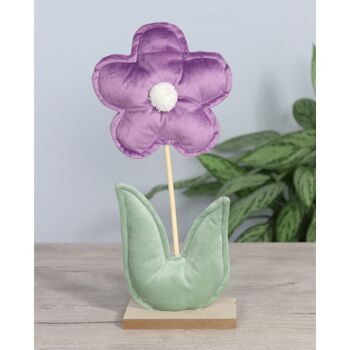 Fleur en feutre à poser, 16 x 8 x 35 cm, violet, 771316 2