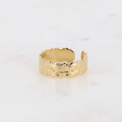 Golden Ginko stainless steel ring