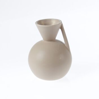 Cruche vase Dolomit, Ø 9 x 12 cm, beige mat, 771088 1