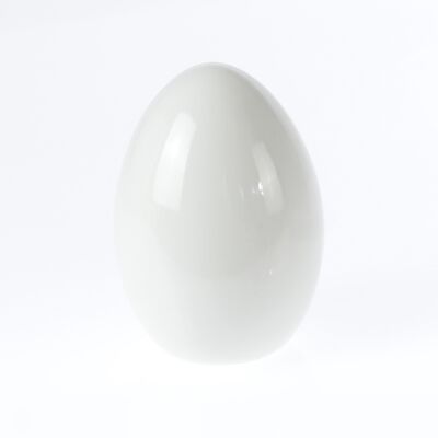 Huevo de porcelana de pie, Ø 7 x 11 cm, blanco, 770906