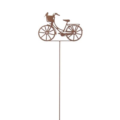 Bicicletta con spina in metallo, 24,5 x 2 x 100 cm, color ruggine, 770531