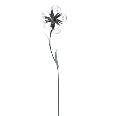 Metal plug flower, 19 x 3 x 110 cm, dark brown, 770371