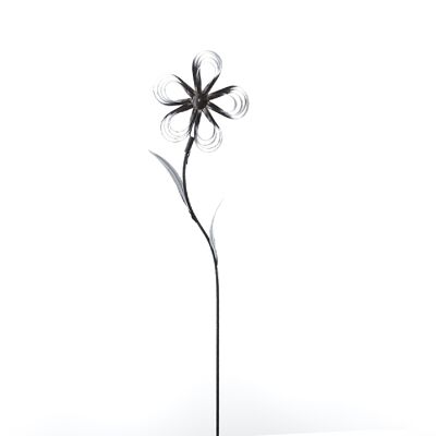 Metal plug flower, 17 x 3 x 90 cm, dark brown, 770364