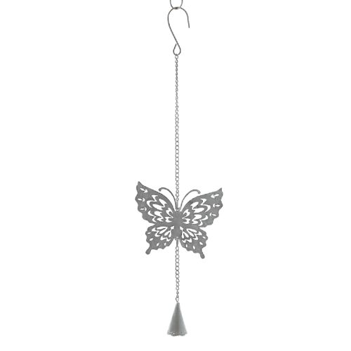 Metall-Kette Schmetterling, 12 x 3 x 45 cm, grau, 770067