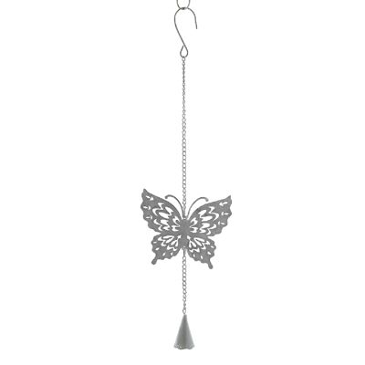 Cadena de metal mariposa, 12 x 3 x 45 cm, gris, 770067