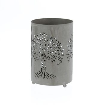 Design arbre-tempête en métal, Ø 10,5 x 16 cm, gris, 769948 1