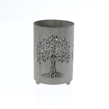Design arbre-tempête en métal, Ø 8,5 x 13 cm, gris, 769917 1
