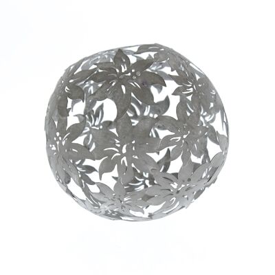 Metal ball flower design, Ø 18.5 x 18.5 cm, grey, 769870