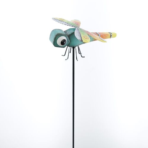 Metall-Stecker Libelle, 15,5 x 18 x 85 cm, mehrfarbig, 769115