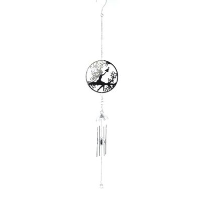 Metal wind chime hanger elf, 13 x 3 x 75 cm, silver, 767005
