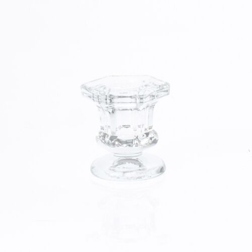 Glas-Stabkerzenhalter, 4,5 x 4,5 x 6 cm, klar, 766701