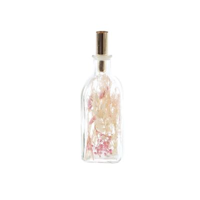 Glas-Kerzenhalter Flasche, 7 x 7 x 19 cm, klar, 766671