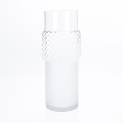 Glass vase tall, 13 x 13 x 33.5 cm, clear, 766572