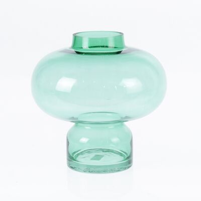 Glas-Vase abstrakt, Ø 20 x 20 cm, grün, 766459