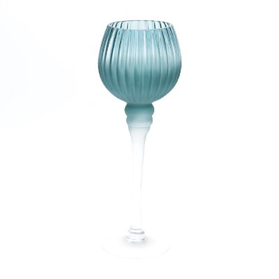 Glass goblet on foot, Ø 10 x 30 cm, dark green, 766350