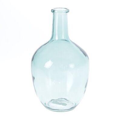 Florero botella de vidrio, Ø 18 x 30 cm, verde, 766282