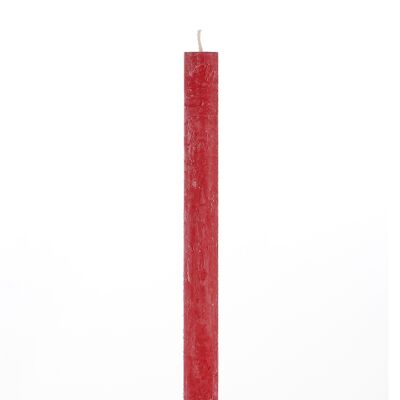 Candela rustica, Ø 2,8 x 30 cm, rosso carminio, 765148