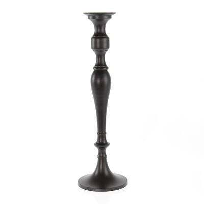 Aluminum candlestick, 17 x 17 x 58 cm, black, 763502