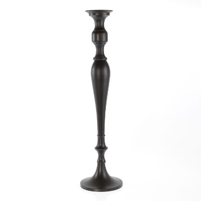 Aluminum candlestick, 17 x 17 x 68 cm, black, 763496