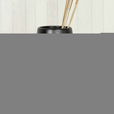 Keramik-Vase, 18 x 18 x 30cm, kupfer/schwarz, 758911