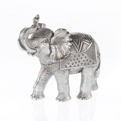 Elefante in polietilene su cui stare in piedi, 23,5 x 12 x 21,5 cm, argento, 757198