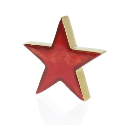 Dolomite star to set, 16 x 3.5 x 15cm, red/gold, 756115