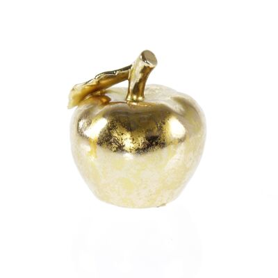 Dolomite apple for standing, 9.5 x 9.5 x 10.5cm, gold, 756092
