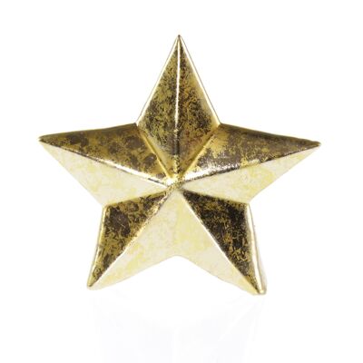 Dolomit-Stern zum Stellen, 18,6 x 3 x 17cm, gold, 756078