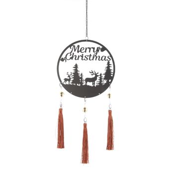 Cintre en métal Merry Christmas, 18 x 1 x 65cm, noir/marron, 755613 1