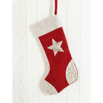 Filling boot with star, 24 x 1 x 45 cm, red, 755217