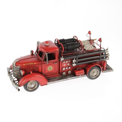 Camion de pompiers en métal, 35 x 13 x 14cm, rouge, 753428