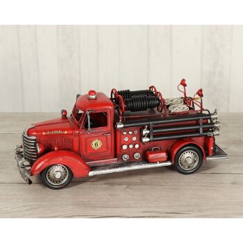 Camion de pompiers en métal, 35 x 13 x 14cm, rouge, 753428 2