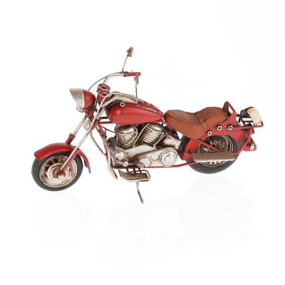 Metal motorcycle, 27.5 x 11 x 15cm, red, 753312