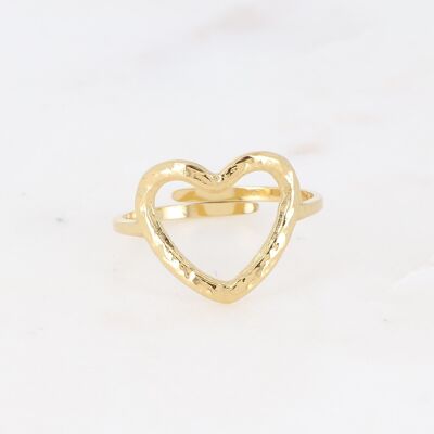 Golden Eden ring - openwork heart