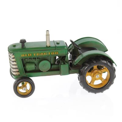 Metall-Traktor, 26 x 14,5 x 16cm, dunkelgrün, 753275