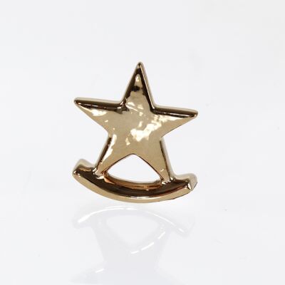 Estrella de dolomita sobre balancín, 10 x 2,5 x 12 cm, cobre, 752261