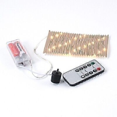 Cable de luz 40 LED con temporizador, 0 x 0 x 0 cm, blanco cálido, 751028